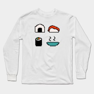 Japanese Food Pixel Art Long Sleeve T-Shirt